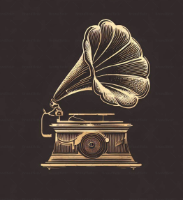 Antiker Grammophon